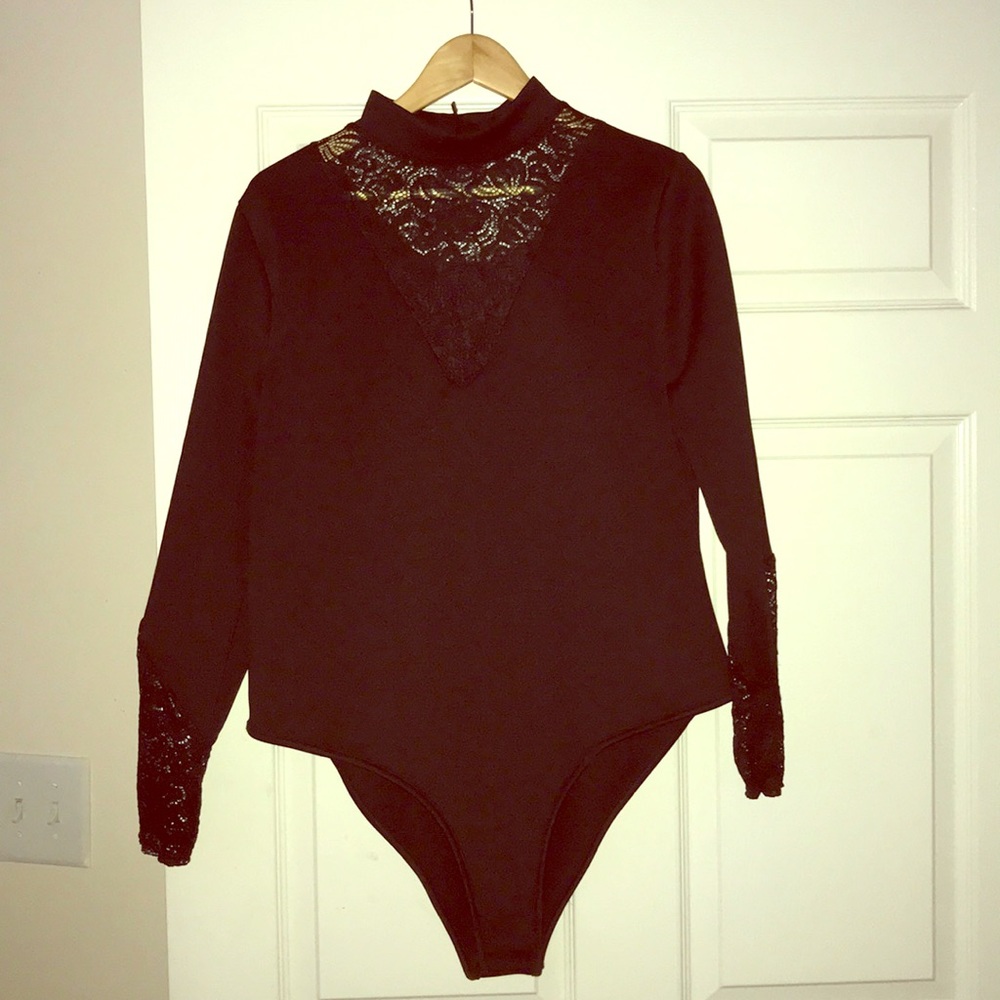 Plus Size Black Bodysuit